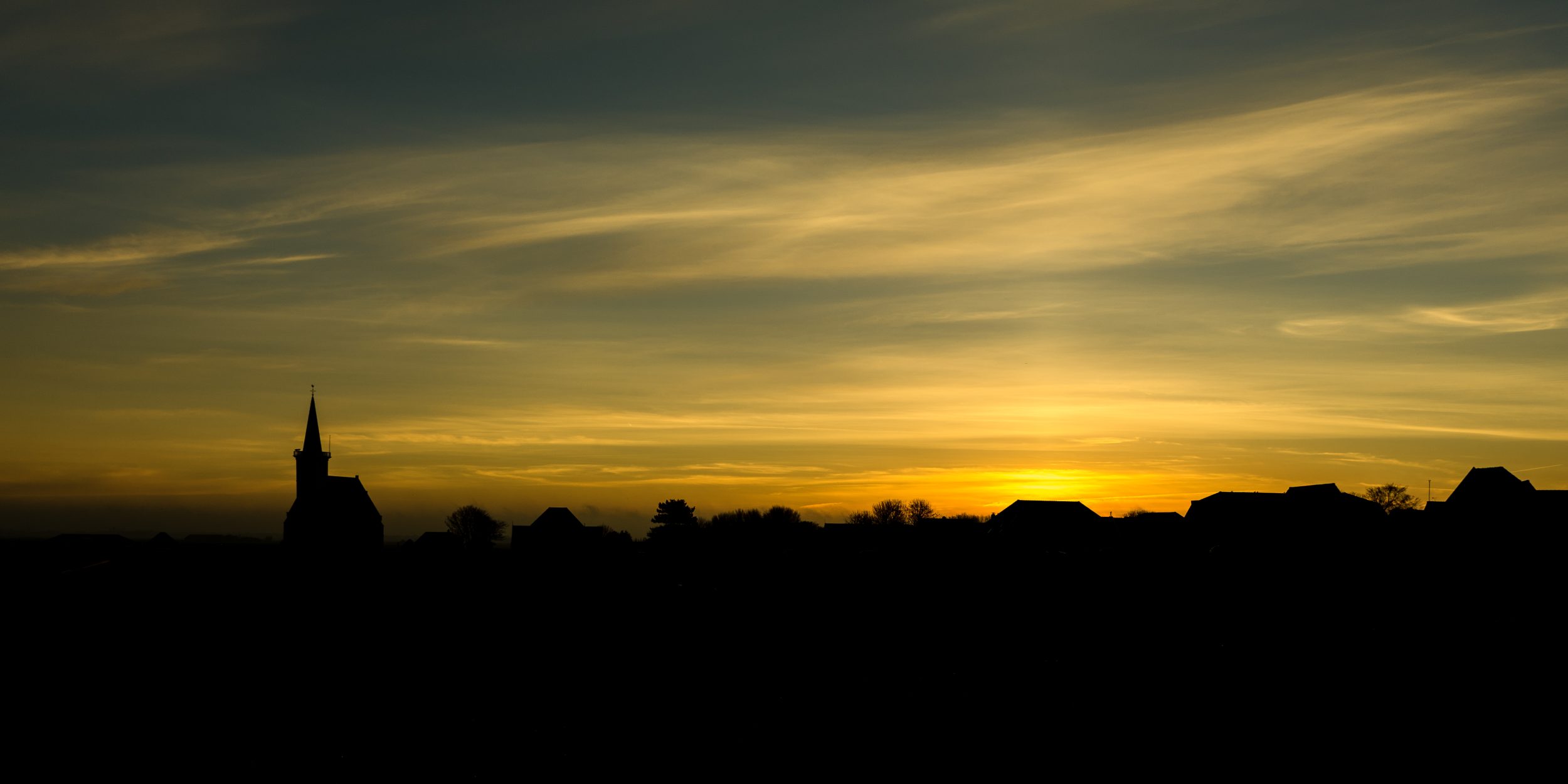 Sky Line Den Hoorn, Texel, sunrise