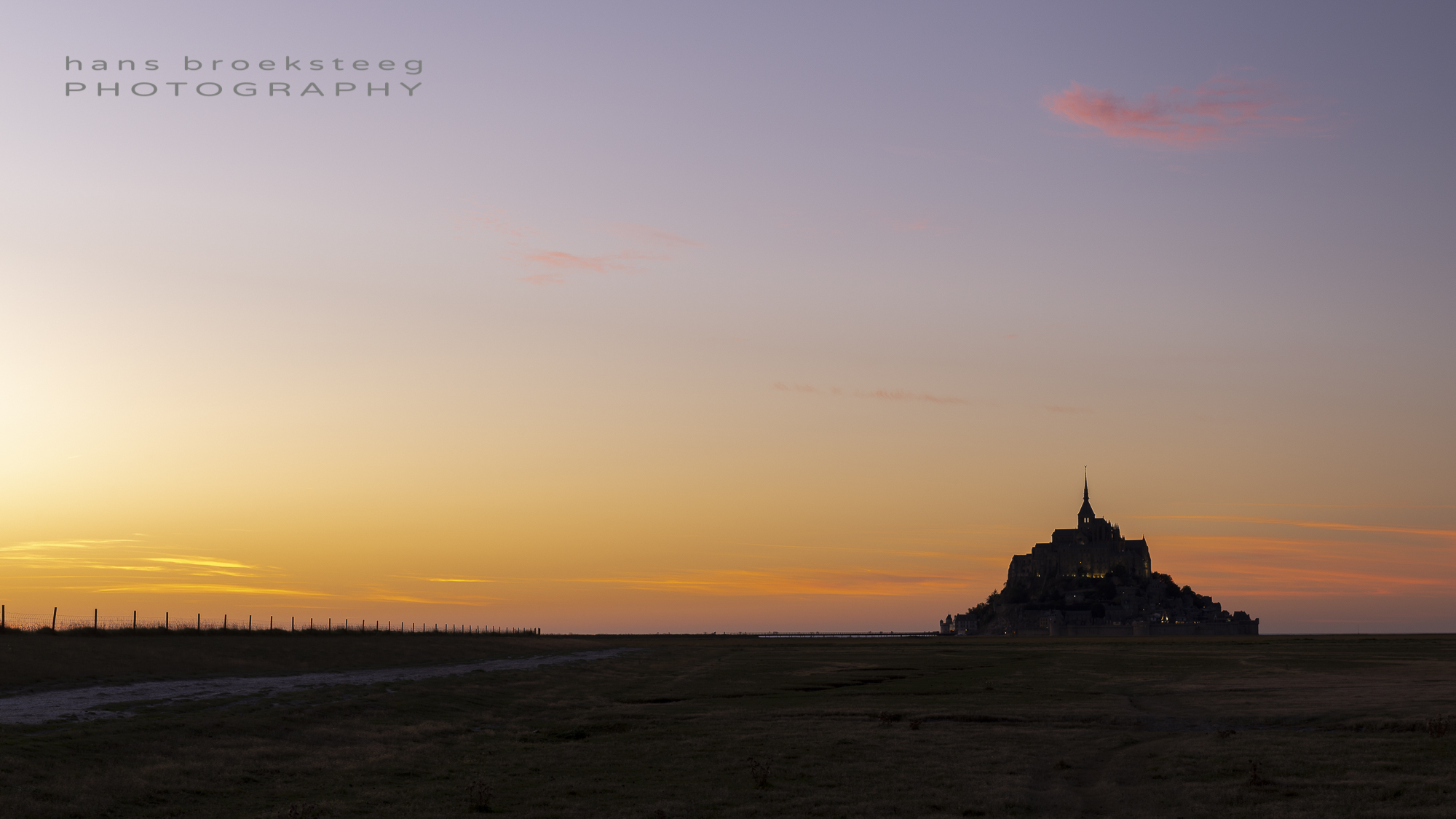 Sunset over Le Mont Saint Michel, Normandy, France